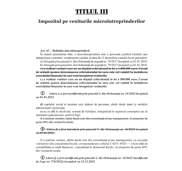 01 Codul Fiscal 2023