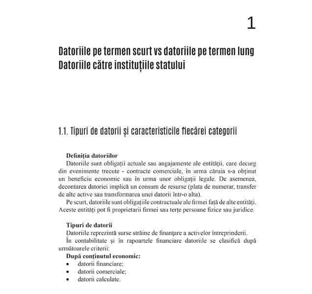 pag 1 Soluții privind Datoriile unei Firme